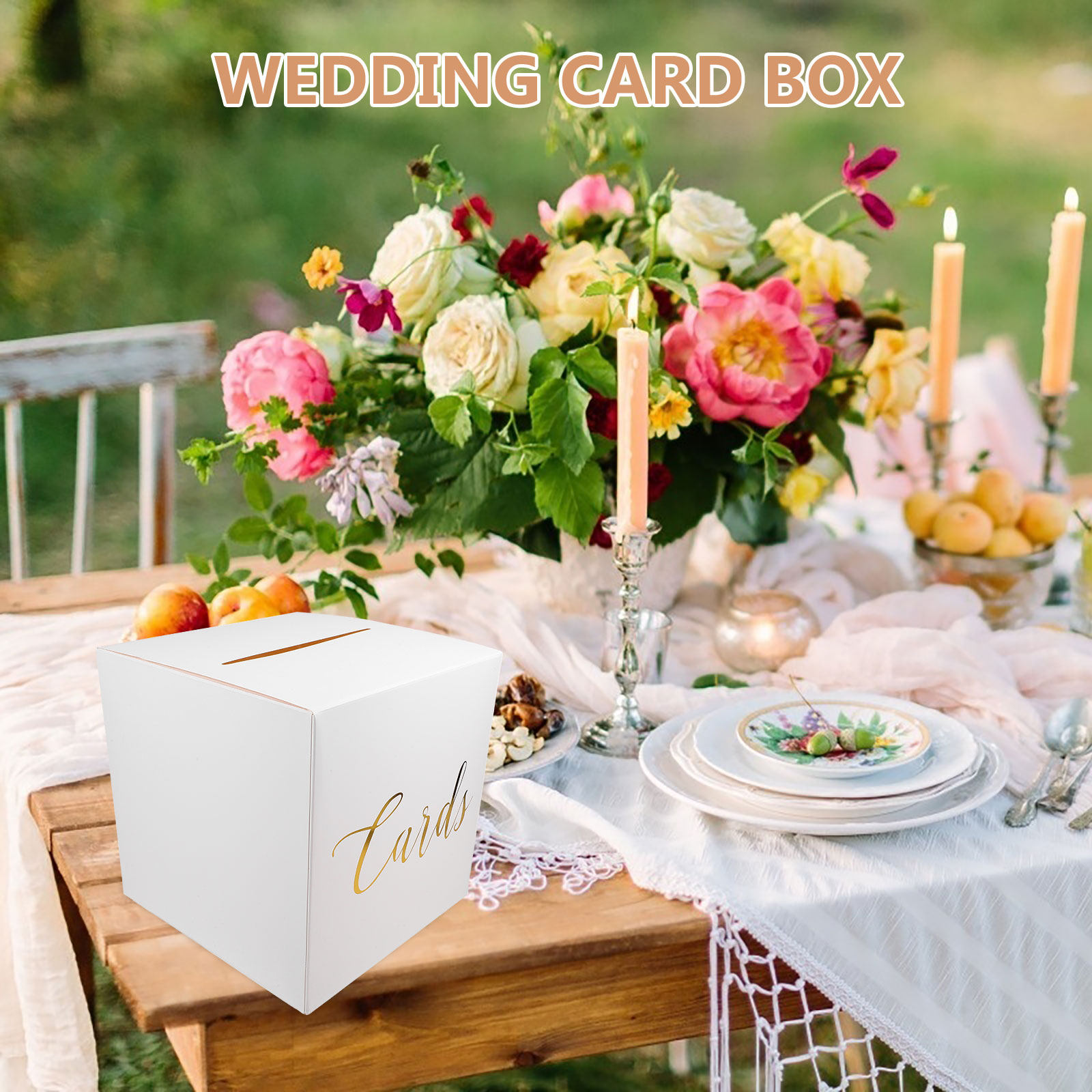 1Set Wedding Card Box Paper Ru - Wedding Card Box recension och pris